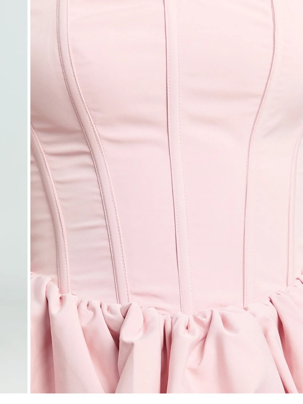 Showpo Seraphina Maxi Dress - Strapless Asymmetrical Bubble Hem Dress in Pink - Picture 4 of 9
